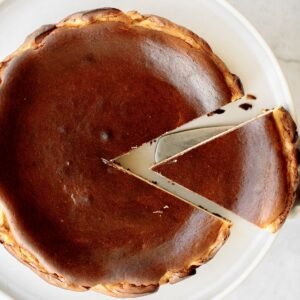 One Bowl Basque Cheesecake